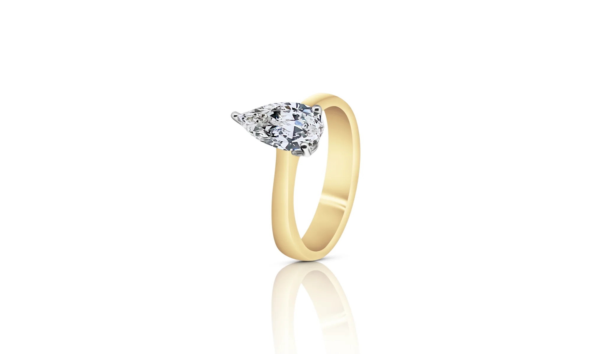 Jewelry on a clean white background with a natural shadow